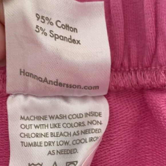 Hanna Andersson Girl Pink Wide Leg Pants In French Terry 5T - Picture 7 of 7